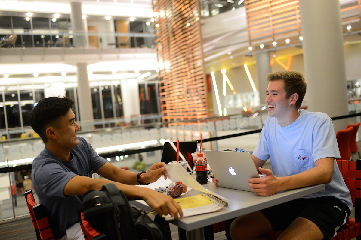 Students use the Talley Student Union
